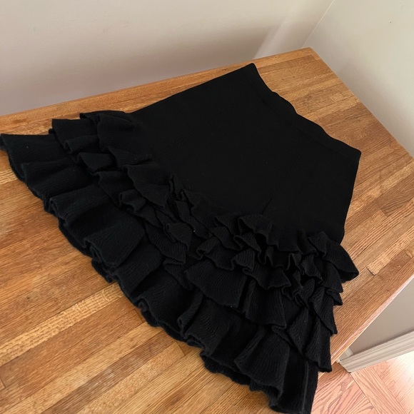MAGASCHONI BLACK WOOL SKIRT - Picture 4 of 8